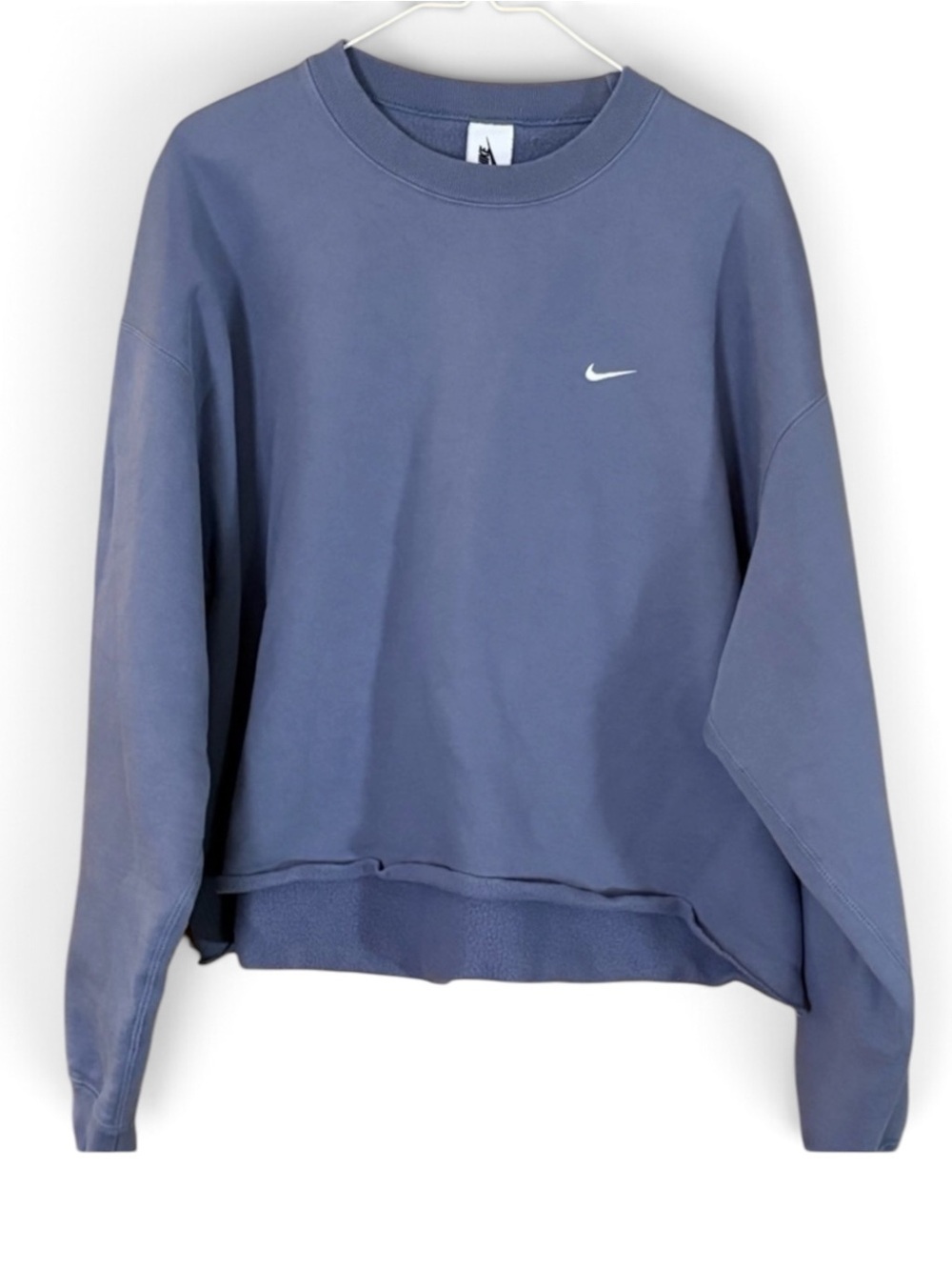 Nike Slate Blue Thick Cropped Crewneck Sweatshirt